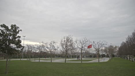 park-full-of-trees-suitable-for-children,-istanbul