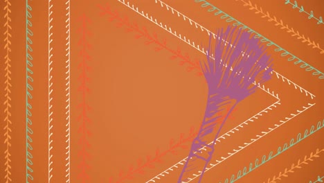 animation of make up brush on orange background