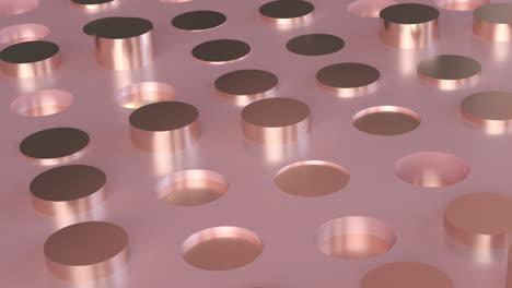 abstract pink pistons cylinders tubes action background loop animation 3d