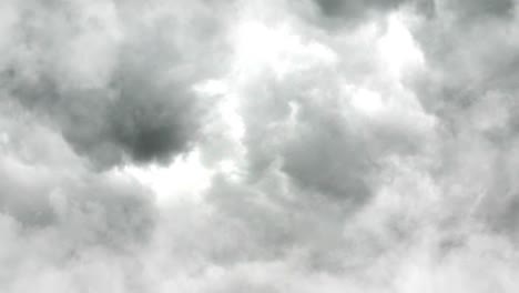 punto de vista, dentro de la nube cumulonimbus en un cielo despejado