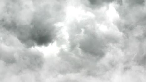 point of view, inside the cumulonimbus cloud in a clear sky