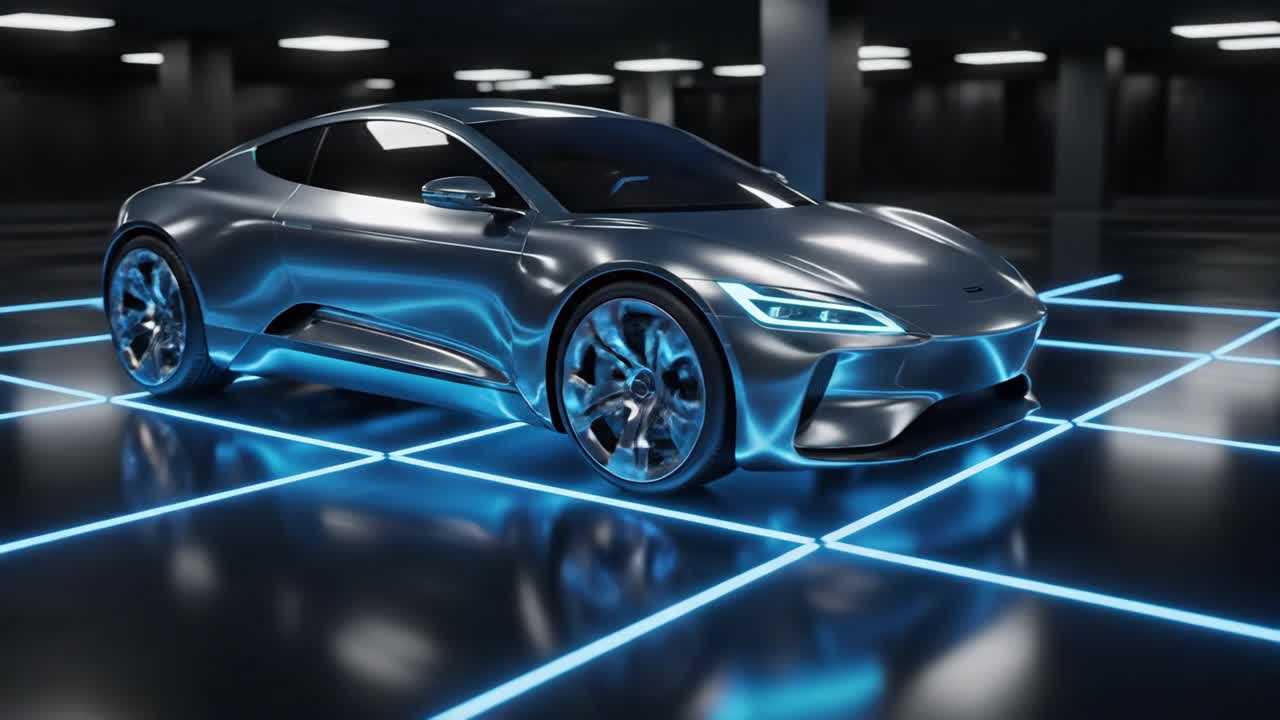 Futuristic Electric Sports Car