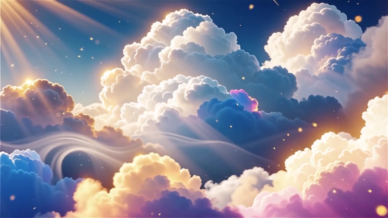 Christian Heavenly Light Worship Background