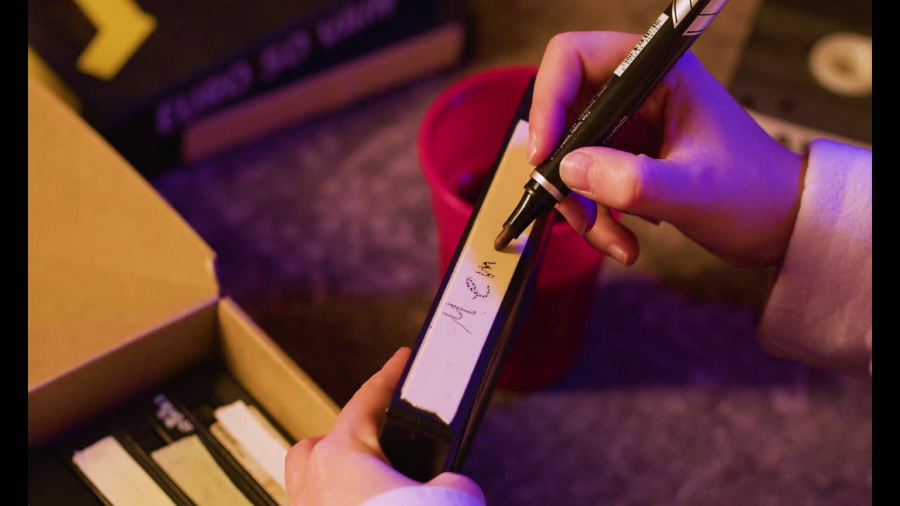 VHS cassette with blank label