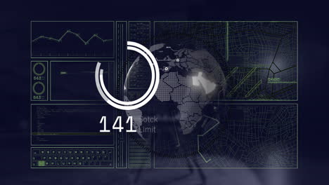 Animación-Del-Procesamiento-De-Datos-Sobre-El-Mundo-Y-La-Oficina