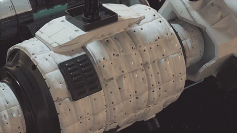 detailed view of a futuristic spaceship engine component