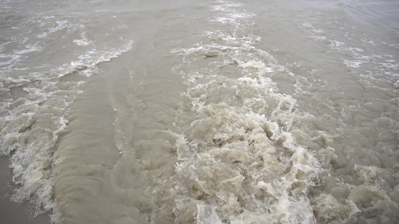 Water flow in rainy season of North East Indian river Brahmaputra