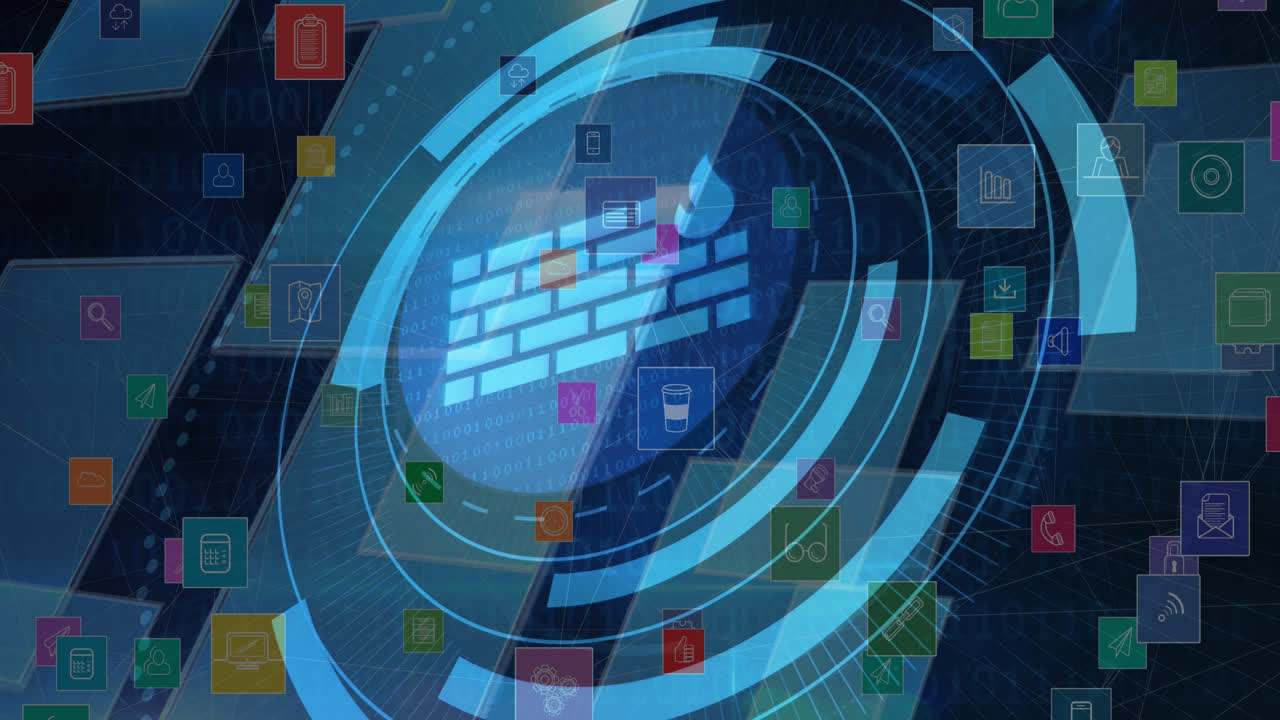 벽 아이콘의 애니메이션 및 미디어 아이콘을 통해 데이터 처리