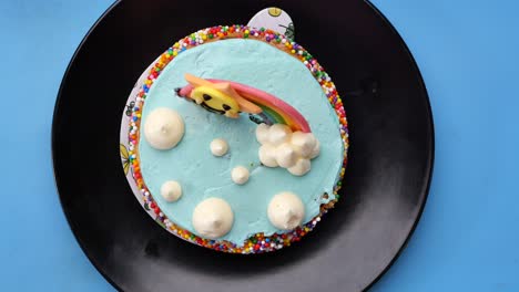 decorated kids rainbow cake