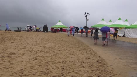 beach in the rain sokcho, south korea