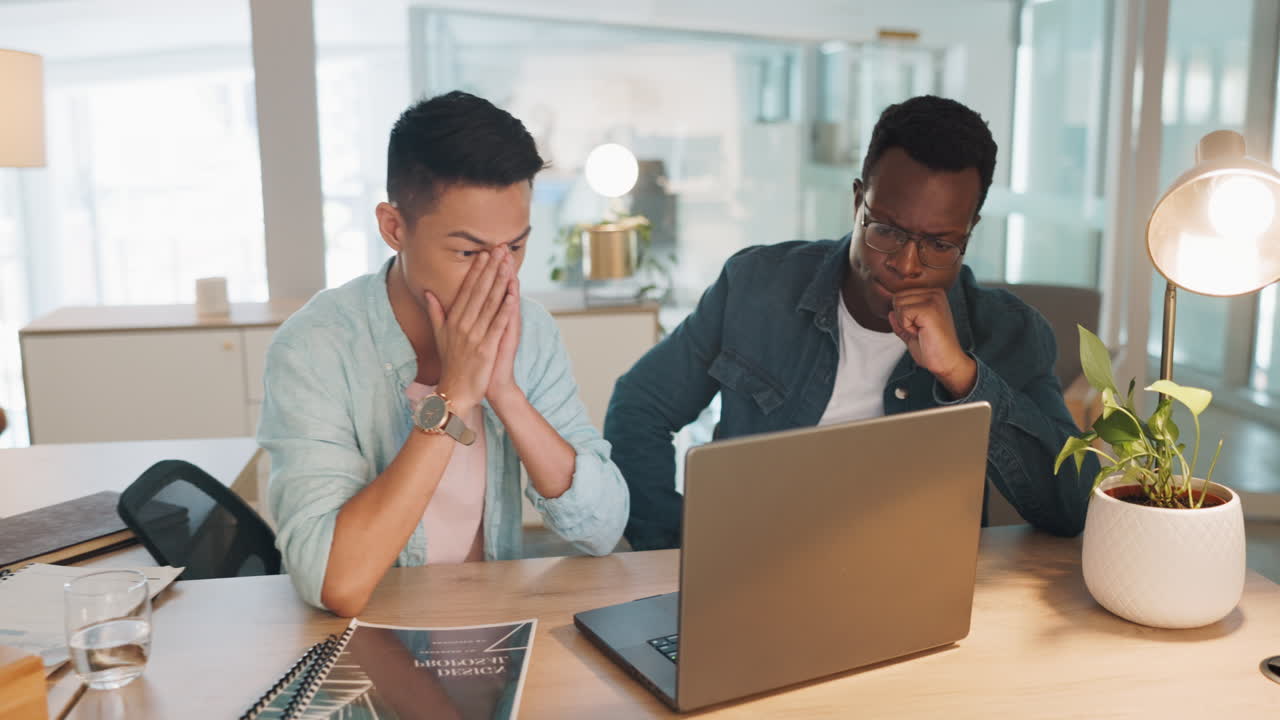 팀, 노트북 및 대화 스트레스 작업