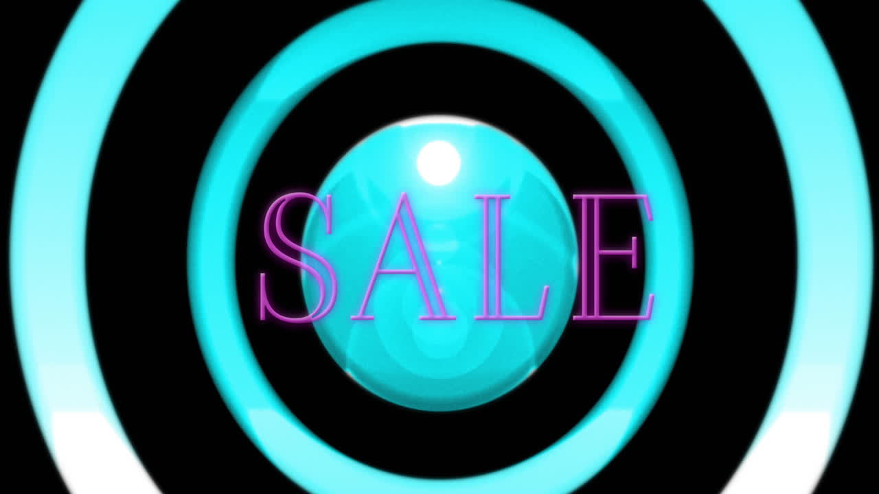 움직이는 다채로운 원을 통해 판매의 애니메이션