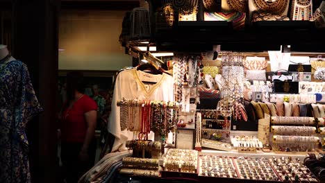 vibrant jewelry and accessories displayed in a shop