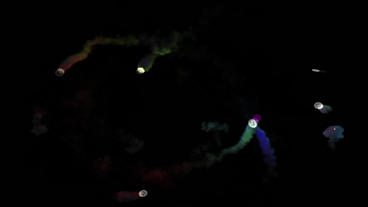 explosión de fuegos artificiales coloridos