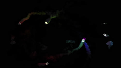 explosión de fuegos artificiales coloridos