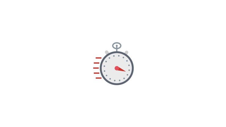 Animated Stopwatch Icon Showing Fast Time Passing