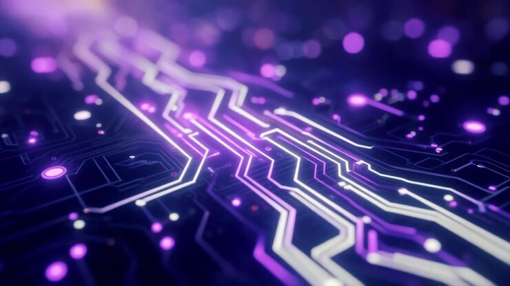 Circuito stampato digitale con flusso di dati luminoso