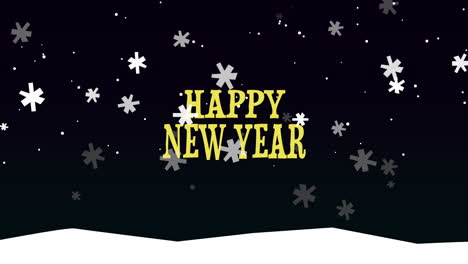 Happy-New-Year-text-on-snow-background-3