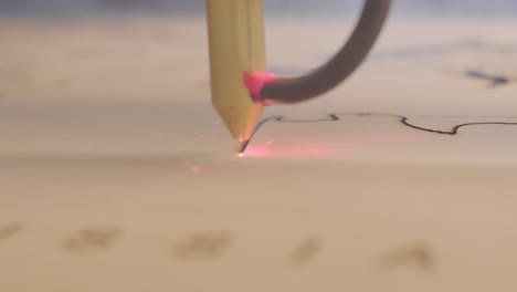 la máquina de corte por láser cnc corta el mapa del mundo en tabla de madera y contrachapado