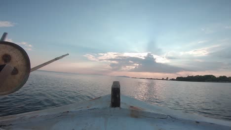 point of view from inside of a sailing fishing boat