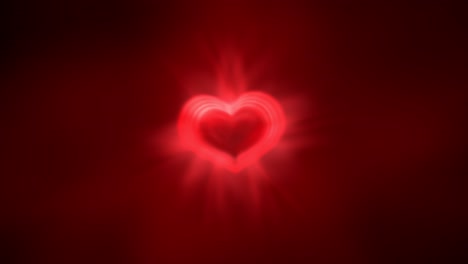 motion graphics, red heart pulsing on red black background, 2d animation
