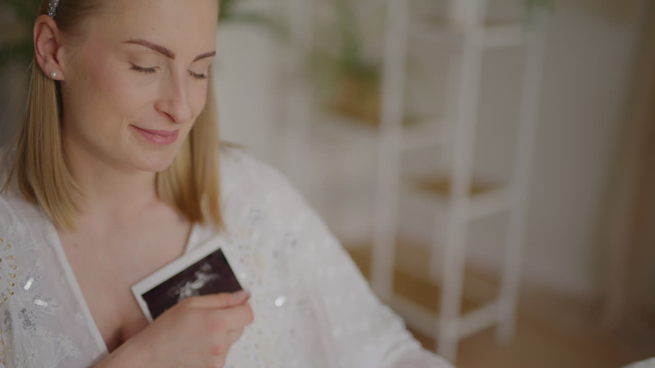 Contemplative Pregnant Woman Expecting Baby