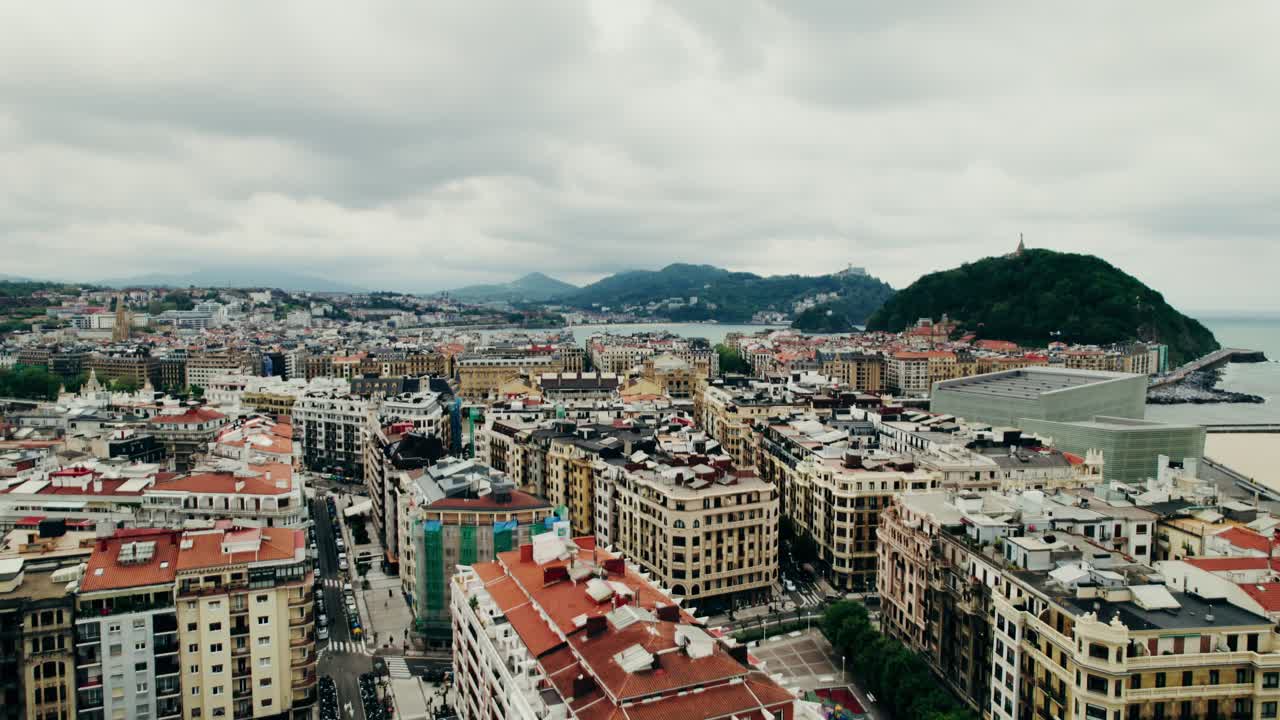 빌바오 시내 풍경 항공 사진