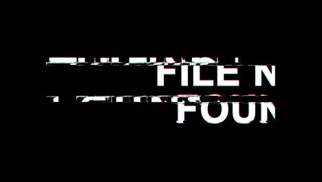 no se encontró el archivo efecto glitch texto distorsión de televisión digital animación de bucle 4k