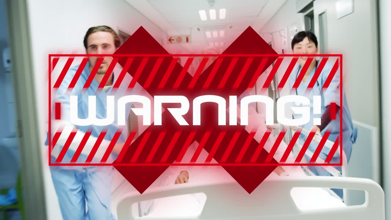 병원 에서 침대 를  ⁇ 고 있는 의사 들 에 대한 경고 문자