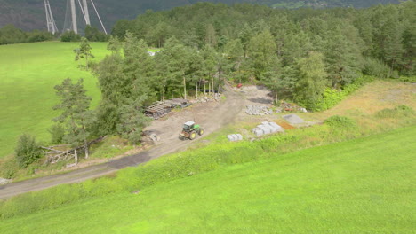 Farm-Tractor-Driving-On-The-Trail-Near-Hardanger