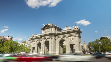 timelapse of the madrid street scene puerta de alcala