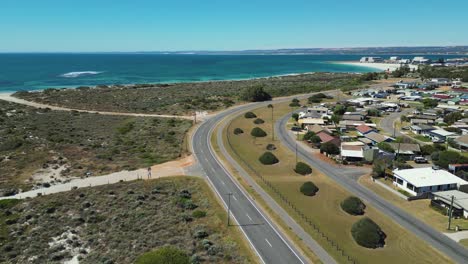 coastal sunny dreamy road in geraldton, western australia