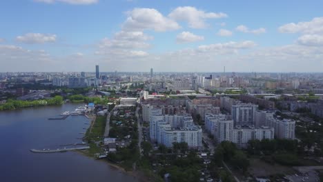 aerial view of a russian city