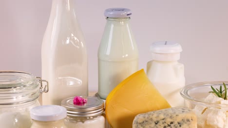 variety of dairy products