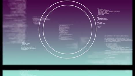 Animation of scope scanning and data processing on screen with glitch