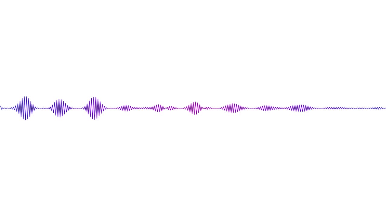 Colorful Audio Waveform Animation on White Background