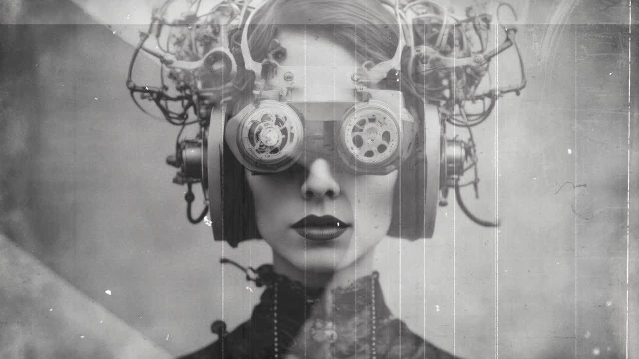 tecnología femenina con auriculares vr en hecho con ai