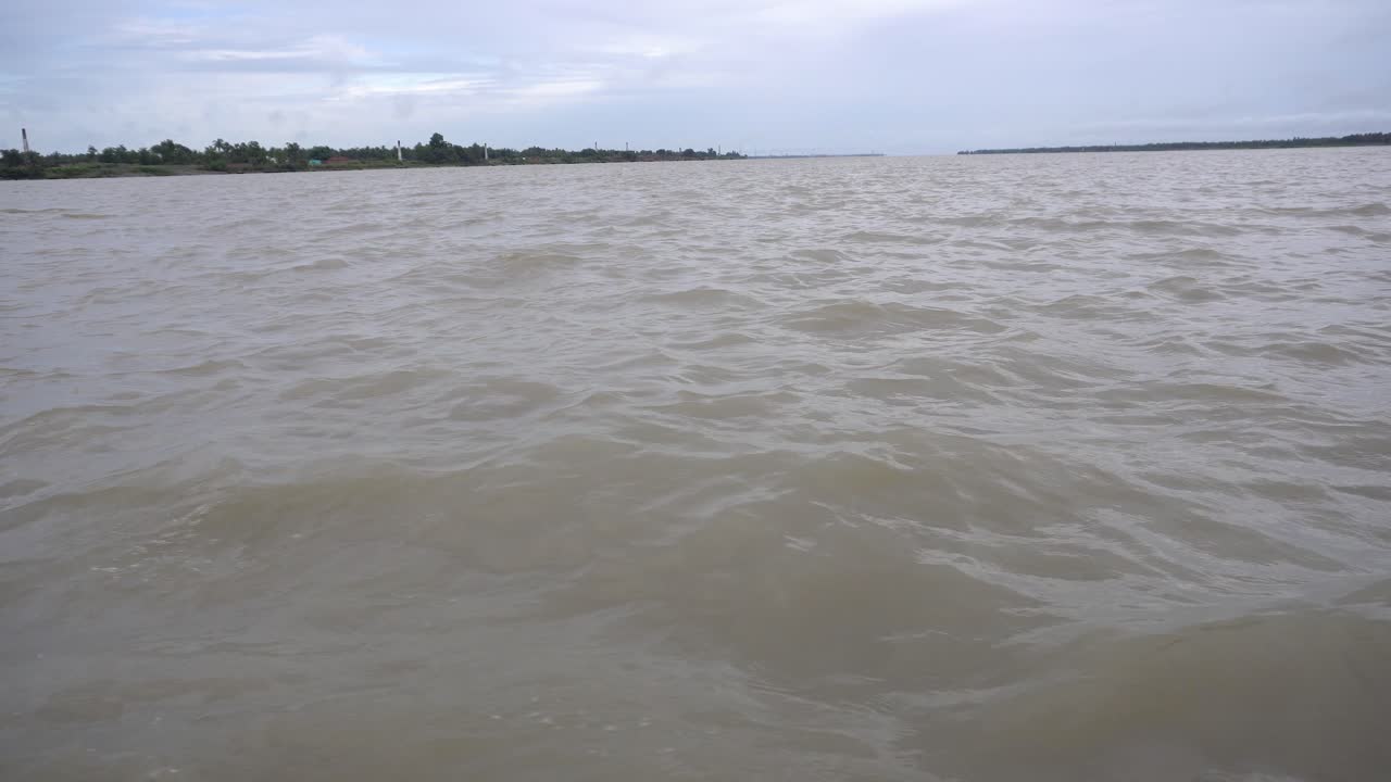 Flowing water on the river ganges
