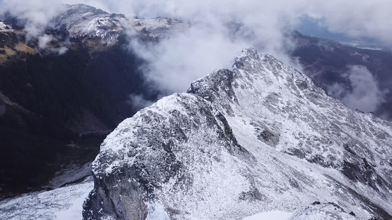 Cloudy and sunny ridge in the coast mountains of Canada