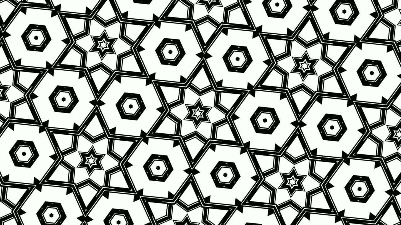비디오 매핑을 위한 회전 별의 그래픽 효과