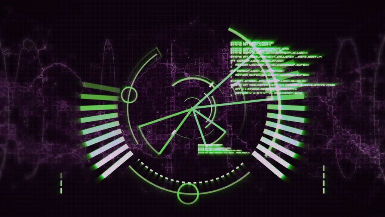 검은색 배경에 있는 dna 가닥 위의 스 ⁇ 오프 스캐닝과 데이터 처리 애니메이션