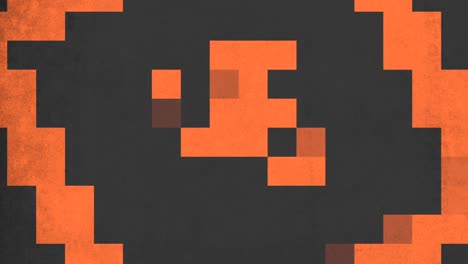 pixelado negro y naranja un creado a partir de cuadrados