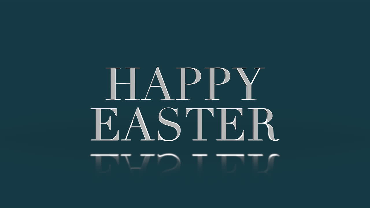 Eleganza e moda scritta Buona Pasqua su sfumatura blu