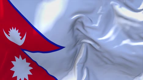 227 nepal flag waving in wind slow motion animation 4k realistic fabric texture flag smooth blowing