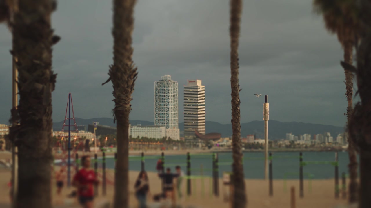 Torri a Barceloneta all'alba
