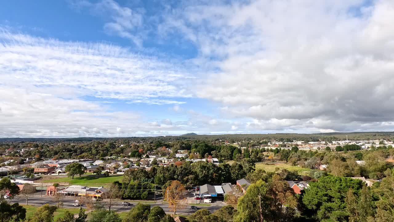 멜버른의 교외 풍경의 파노라마