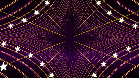 abstract violet moving background loop, futuristic star tunnel style, for stage design, visual projection mapping, music video, tv show, presentation, editors and vjs for led screens or fashion show