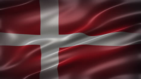 the national flag of denmark, front view, full frame, glossy, sleek, elegant silky texture, fluttering, waving in the wind, realistic 4k cg animation, movie-like feel and look, seamless loop-able