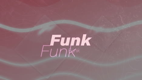 animation of funk text on colourful background