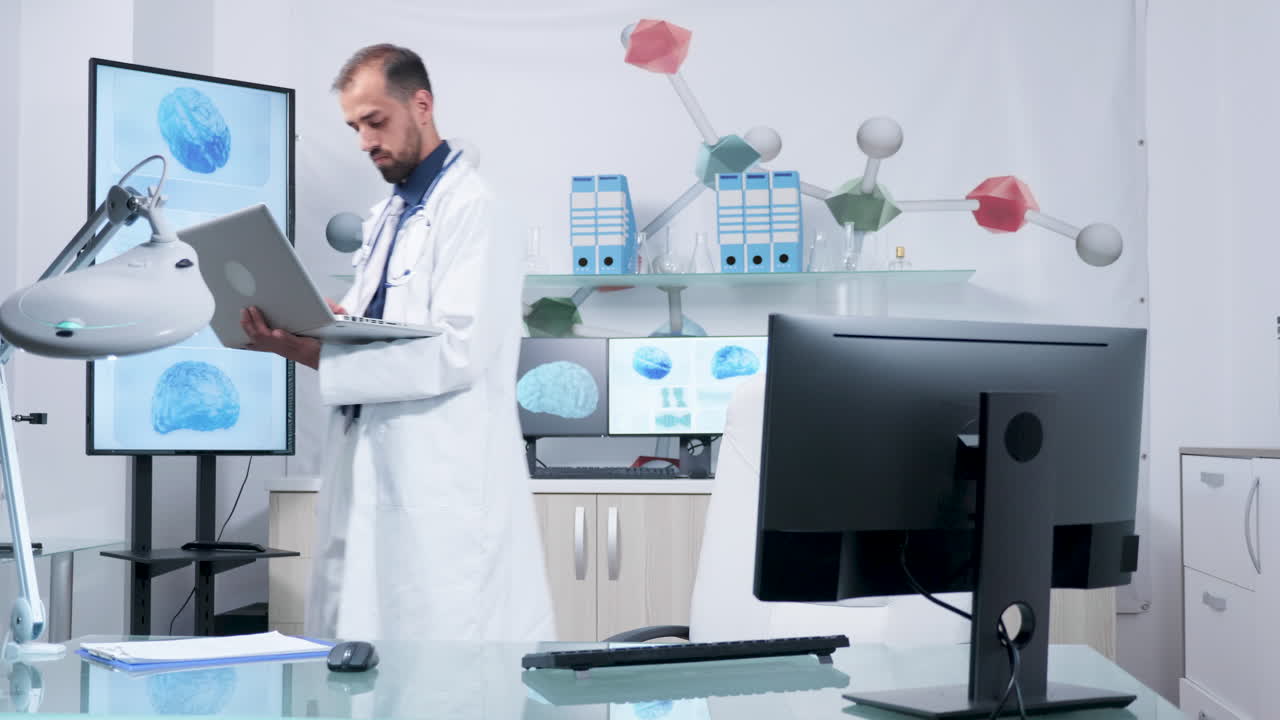 Doctor working in medical office